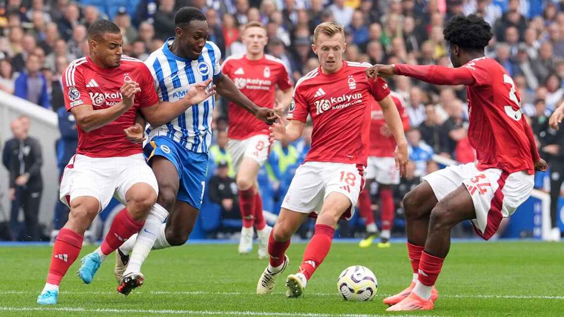 Murillo vai bem, e Nottingham Forest busca empate com o Brighton em jogaço pela Premier League