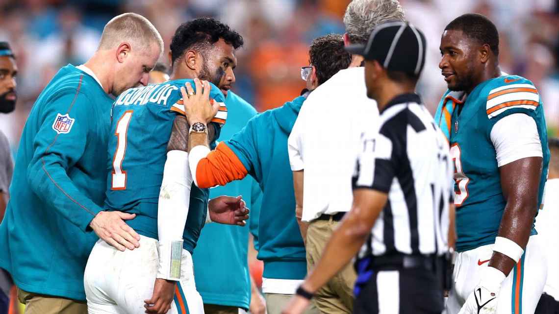 Buffalo Bills vence Miami Dolphins em noite ‘para esquecer’ e com lesão assustadora de Tua Tagovailoa