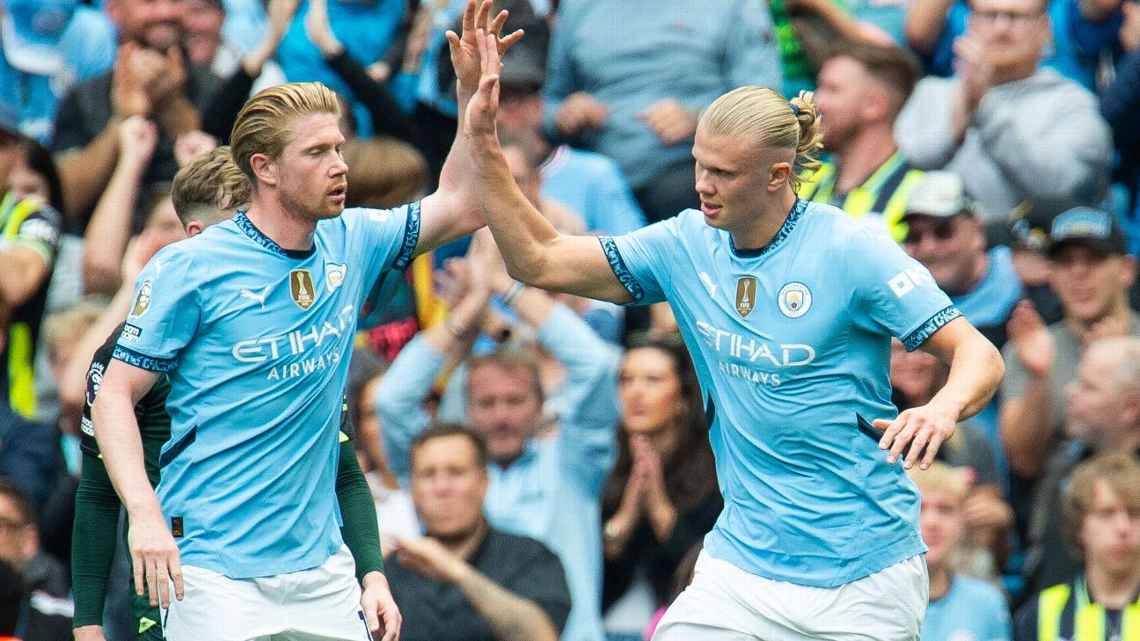 City leva gol com 22 segundos, mas vira com dois de Haaland e segue soberano na Premier League