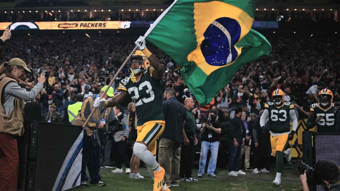 O que jogadores de Eagles e Packers acharam do Brasil após jogo histórico da NFL em São Paulo