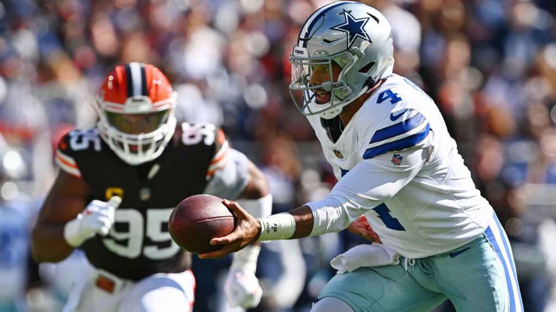 Dak Prescott lidera Cowboys, que anulam ‘ferrolho’ dos Browns e vencem na NFL; Chargers batem Raiders de virada na estreia