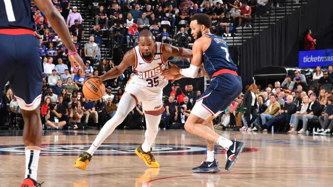 Durant decide, Suns frustram noite dos Clippers em nova casa e vencem na prorrogação na NBA