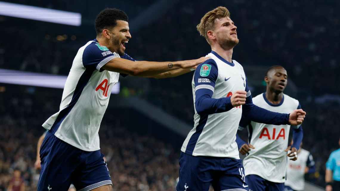 Sem Haaland, City perde para o Tottenham e está eliminado da Copa da Liga