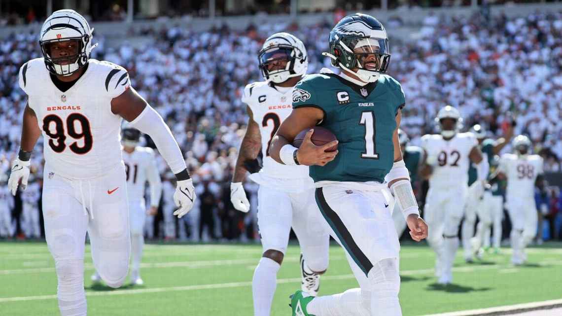 NFL: Com show de Hurts e defesa ‘parando’ Burrow, Eagles vencem os Bengals fora de casa; Falcons derrotam os Buccaneers