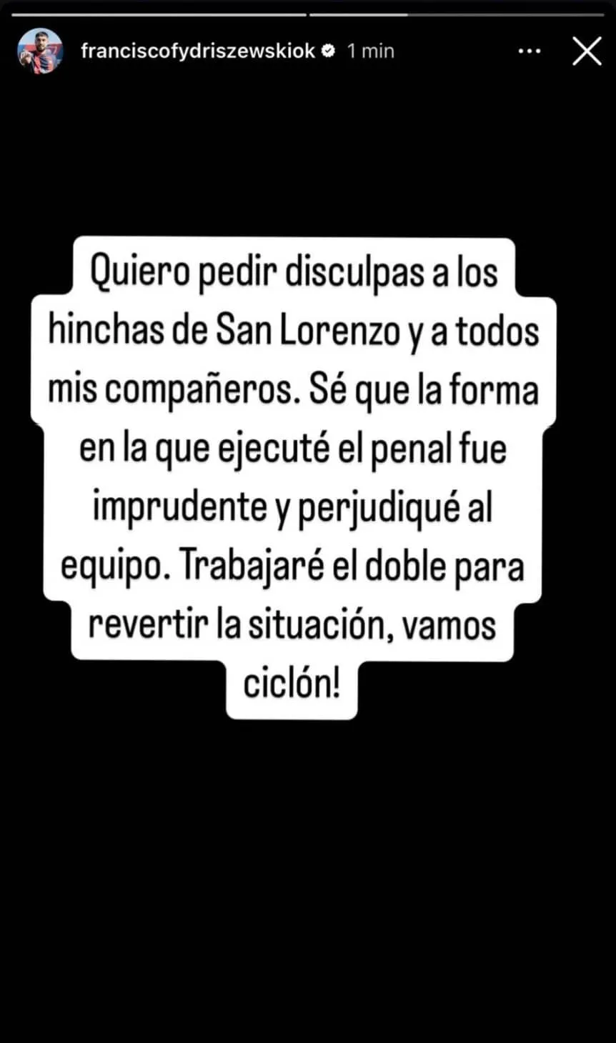 Qué pasó en el vestuario de San Lorenzo tras el penal errado por Fydriszewski