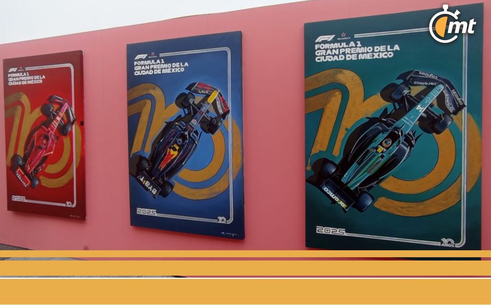 Revelan posters del GP de México 2025; conmemoran los 10 años del regreso de la F1