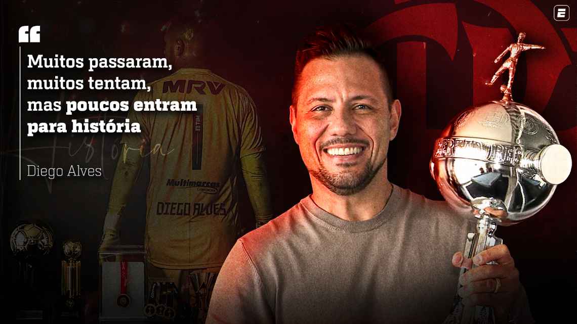 Carta de Diego Alves à torcida do Flamengo: ‘Muitos passaram, muitos tentam, mas poucos entram para história’