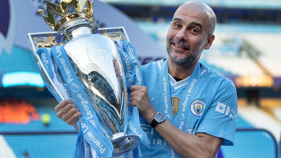 Manchester City anuncia renovação de Guardiola até 2027, e técnico deve completar mais de 10 anos no clube