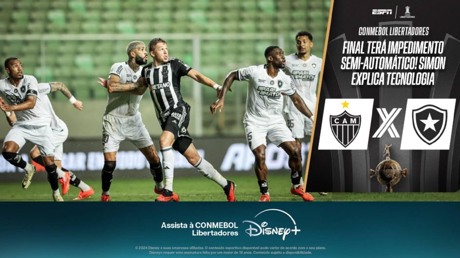 Atlético-MG x Botafogo: final da Libertadores terá impedimento semi-automático, tecnologia utilizada na Premier League