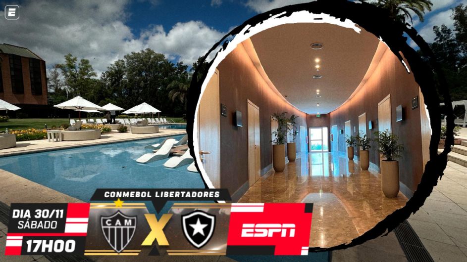 Luxo, privacidade e até centro de hipismo: conheça os resorts que Atlético-MG e Botafogo estão concentrados para final da Libertadores