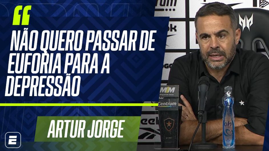 Artur Jorge revela que reclamou até de ‘fair play’ do Botafogo e valoriza vantagem sobre Palmeiras: ‘Posição privilegiada’