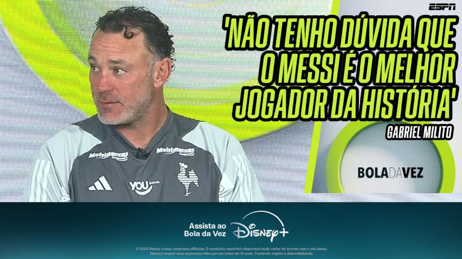 Milito prega respeito a Pelé e Maradona, mas crava: ‘Messi é o melhor da história, difícil imaginar outro que tenha feito mais’