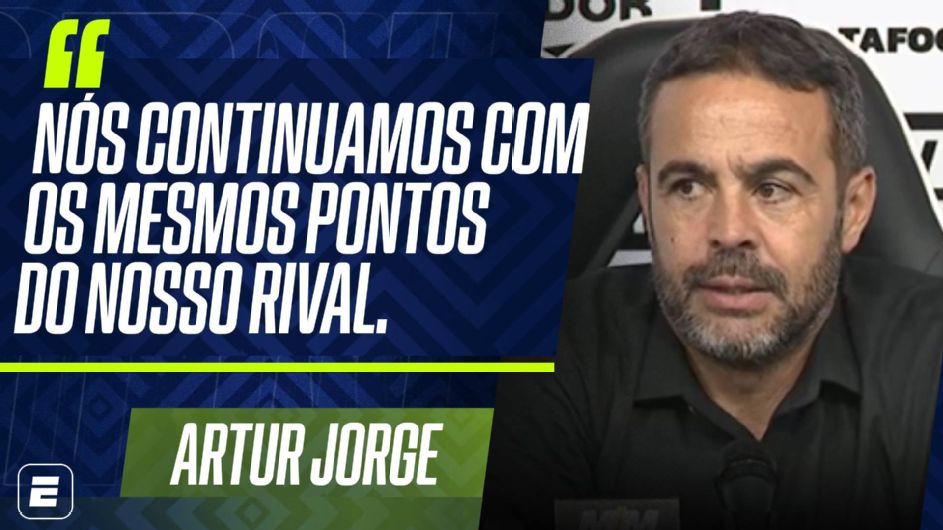 Artur Jorge critica torcida do Botafogo por vaiar Tiquinho e Tchê Tchê: ‘Não merecem isso’