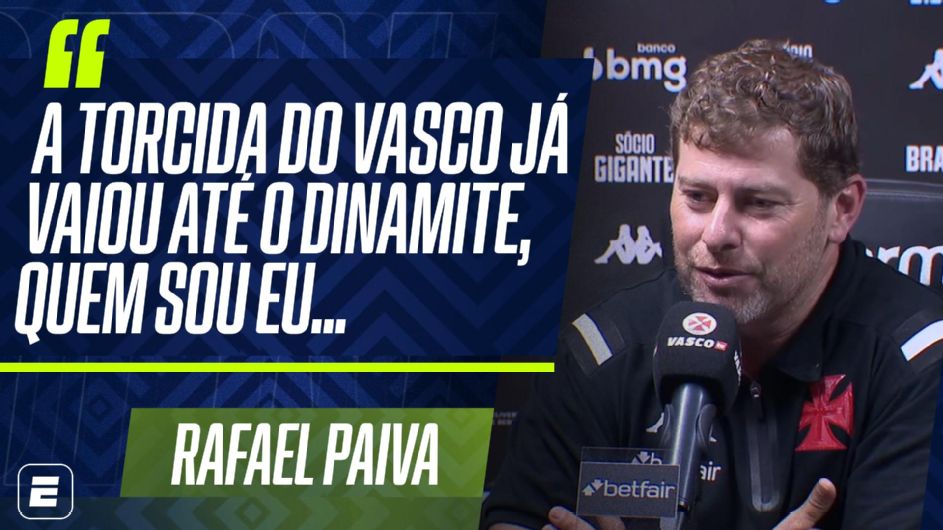 Vasco mantém prestígio a Rafael Paiva e não pensa em demitir técnico até o fim do Brasileirão