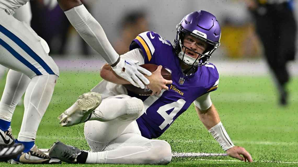 Sam Darnold vai de vilão a herói, Vikings batem Colts e se recuperam na NFL