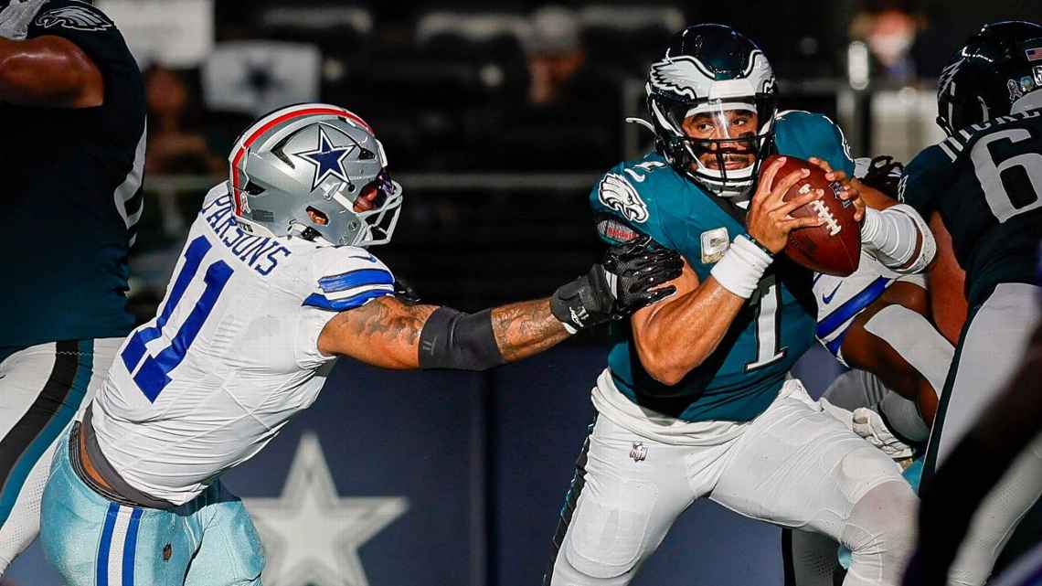 Hurts lidera, Eagles amassam os Cowboys e vencem a 5ª seguida na NFL