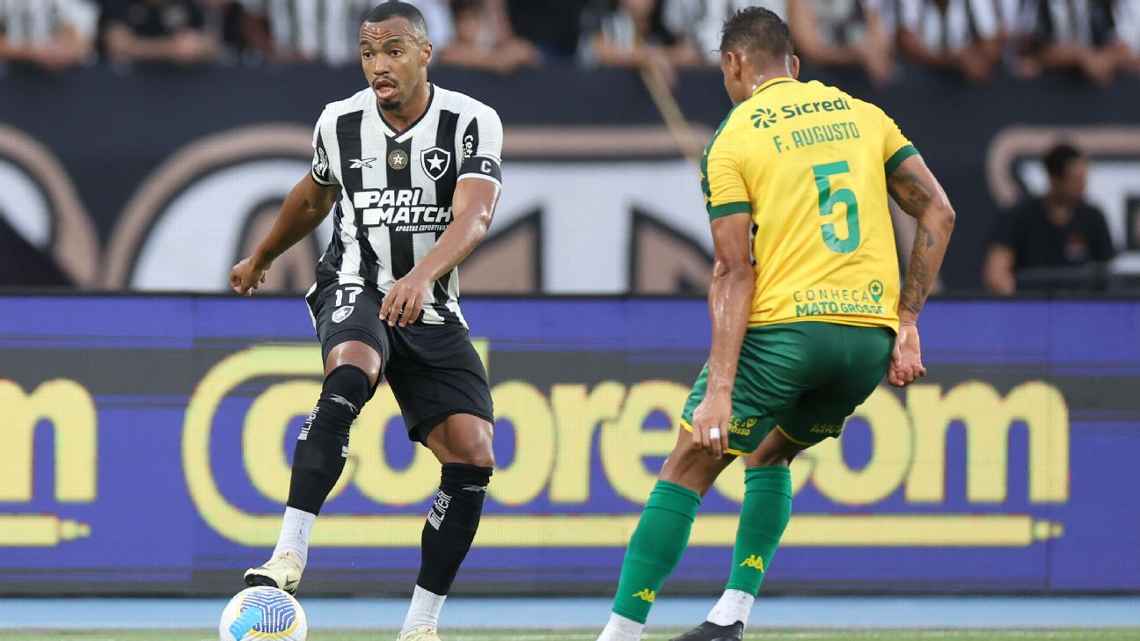 Botafogo para em retranca do Cuiabá, só empata e vê Palmeiras diminuir diferença na briga pelo título