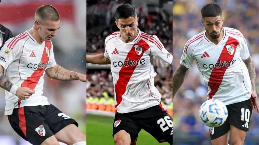 Las alternativas de River para reemplazar a Echeverri ante Estudiantes