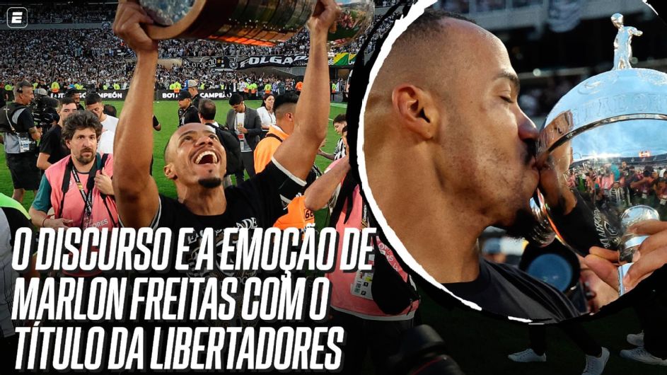 Marlon Freitas dá discurso arrepiante e chora muito antes e depois de título do Botafogo na Libertadores; veja bastidores