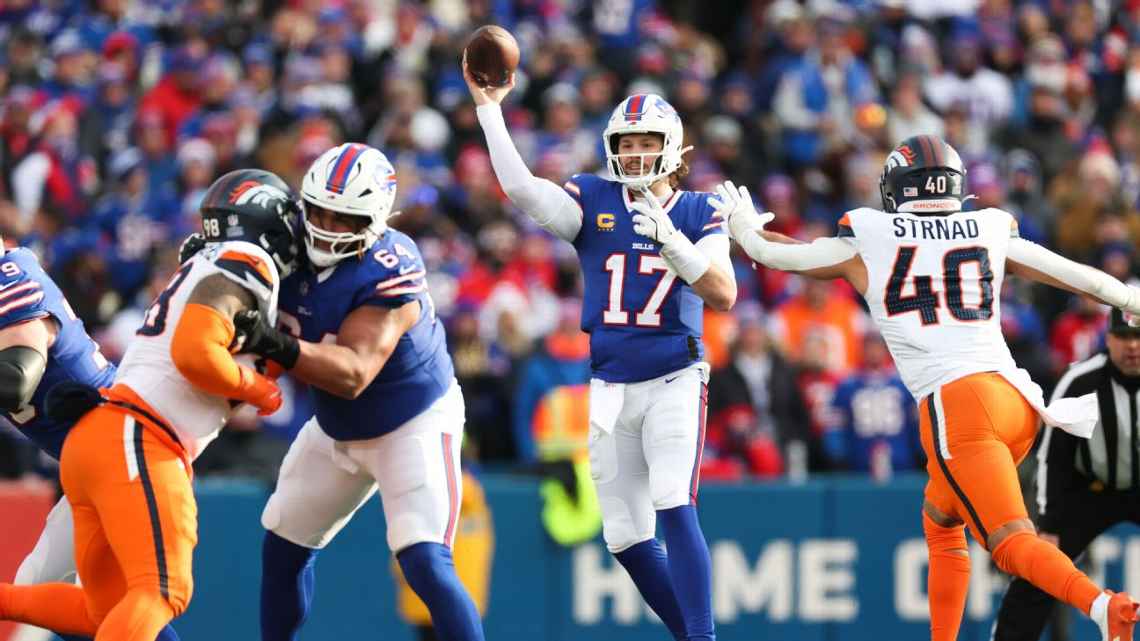 Josh Allen dá ‘recital’, Bills vencem os Broncos após ‘susto’ com menos de 3 minutos e encaram os Ravens nos playoffs da NFL