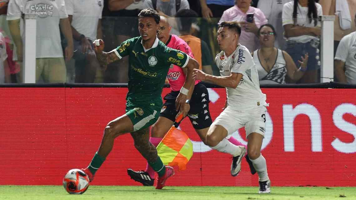 Thalys volta a brilhar, Richard Ríos faz pintura, e Palmeiras vence Santos de virada no primeiro clássico do Paulistão