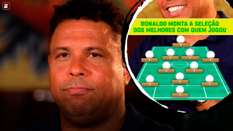 Ronaldo Fenômeno escala seleção dos melhores com quem jogou com Romário e só dois estrangeiros; veja os 11