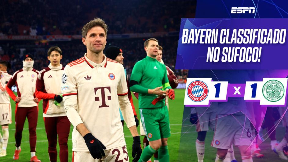 Com gol ‘inacreditável’ no último lance, Bayern arranca empate com o Celtic e avança no sufoco às oitavas da Champions League