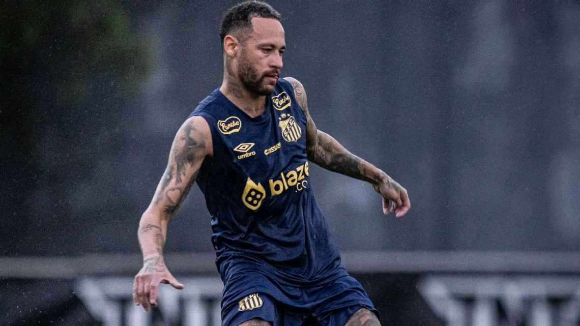 Santos planeja Neymar em campo por 30 minutos contra o Botafogo-SP