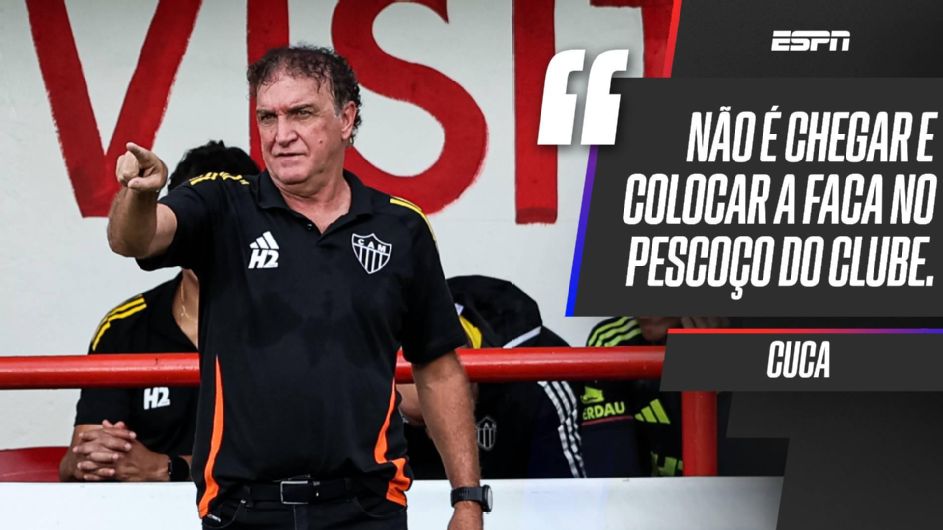 Cuca desabafa após atrito de estafe de Alisson com Atlético: ‘Não é chegar e colocar faca no pescoço do clube’