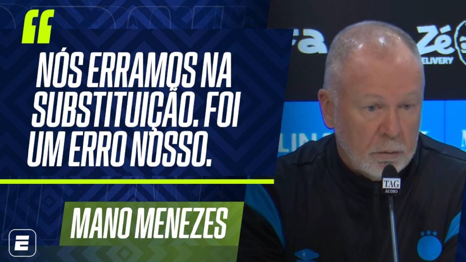 Jogo do Grêmio contra o Mirassol tem substituição errada, e Mano Menezes se revolta