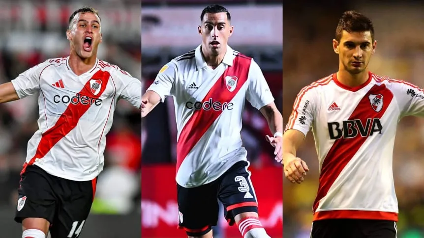González Pírez, Funes Mori y Alario, los campeones con River que lo enfrentarán con Estudiantes