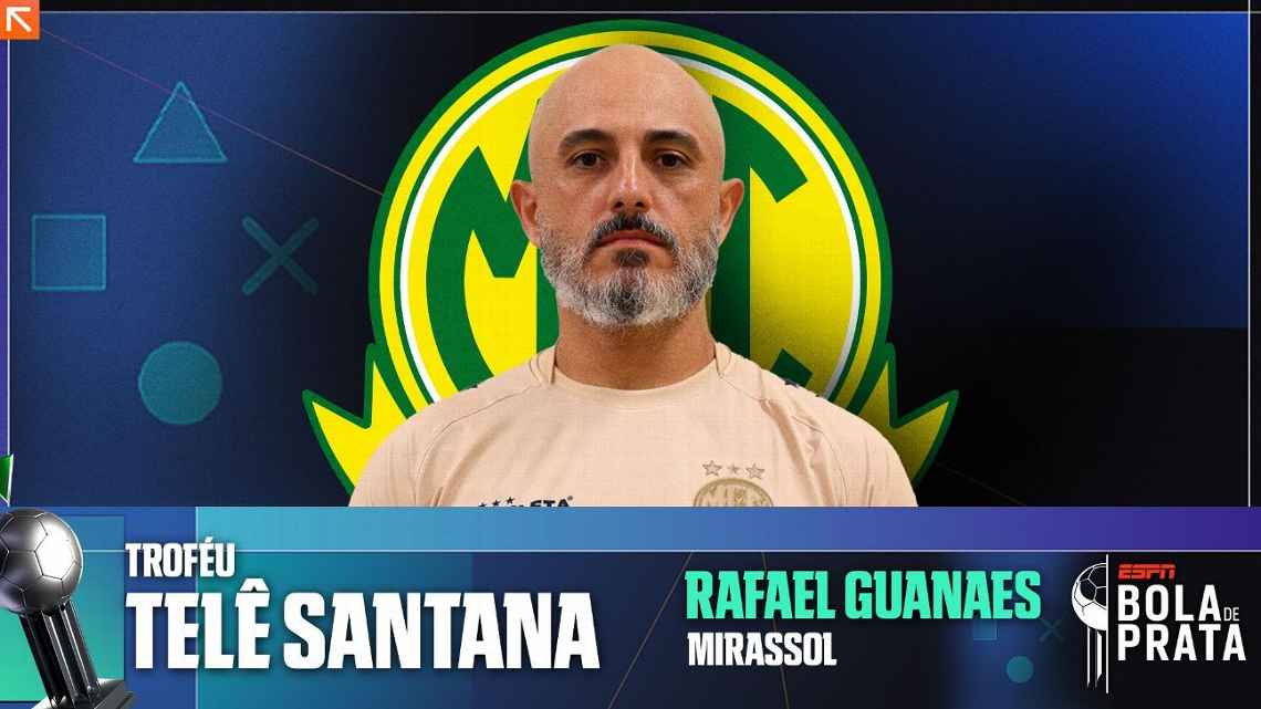 Prêmio ESPN Bola de Prata: Rafael Guanaes conduz Mirassol a uma campanha histórica e é 1º treinador eleito sem conquistar Brasileirão