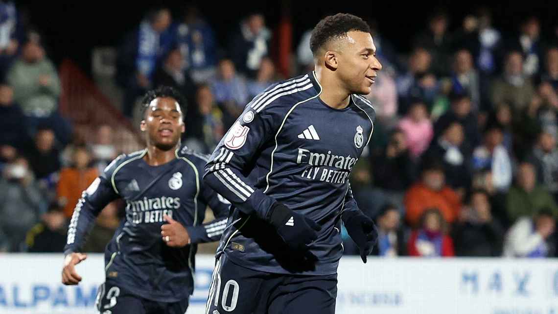 Em provável último jogo de Endrick, Mbappé decide, Real bate o Talavera e se classifica na Copa do Rei