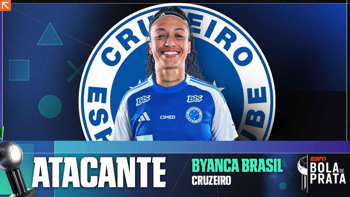 Prêmio ESPN Bola de Prata: ‘Rainha das lambretas’, Byanca Brasil comanda temporada histórica do Cruzeiro e leva como atacante