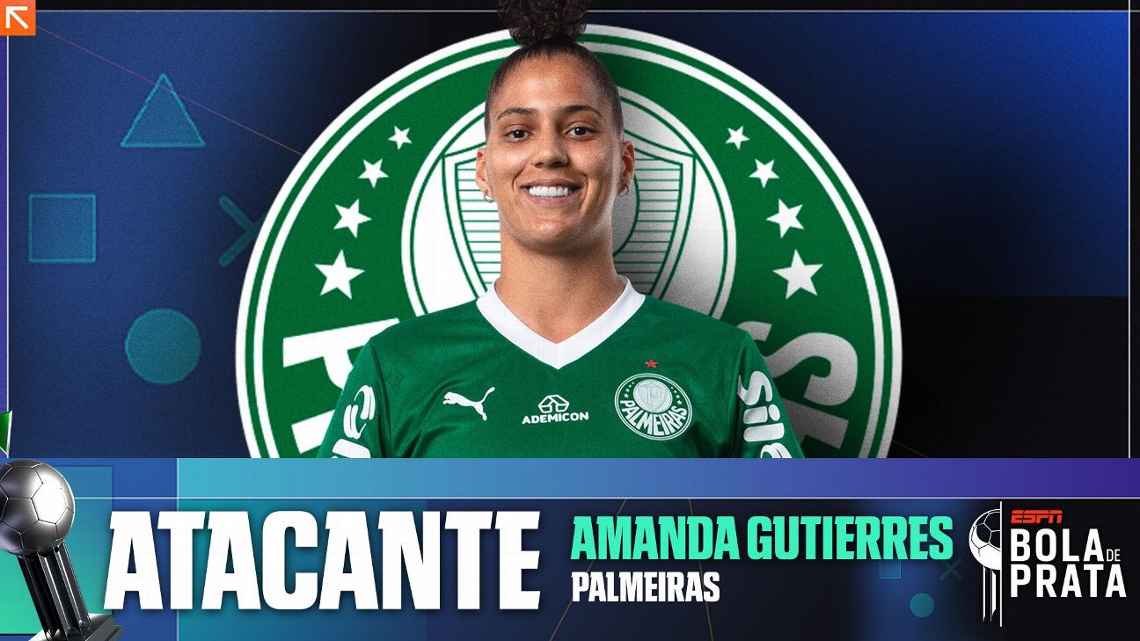 Prêmio ESPN Bola de Prata: Amanda Gutierres honra idolatria por Marta e Cristiano Ronaldo e leva mais uma como atacante