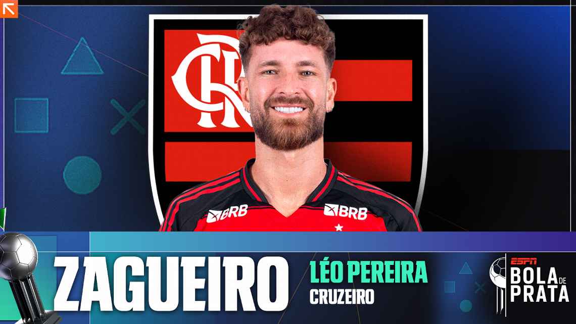 Prêmio ESPN Bola de Prata: Ex-parceiro de Kaká nos EUA e ‘artilheiro’ no Flamengo, Léo Pereira fecha zaga do troféu reeditando dupla com Fabrício Bruno