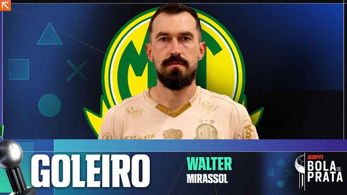 Prêmio ESPN Bola de Prata: De ‘sombra’ de Cássio no Corinthians a ‘paredão’ de Libertadores com o Mirassol, Walter leva troféu como melhor goleiro