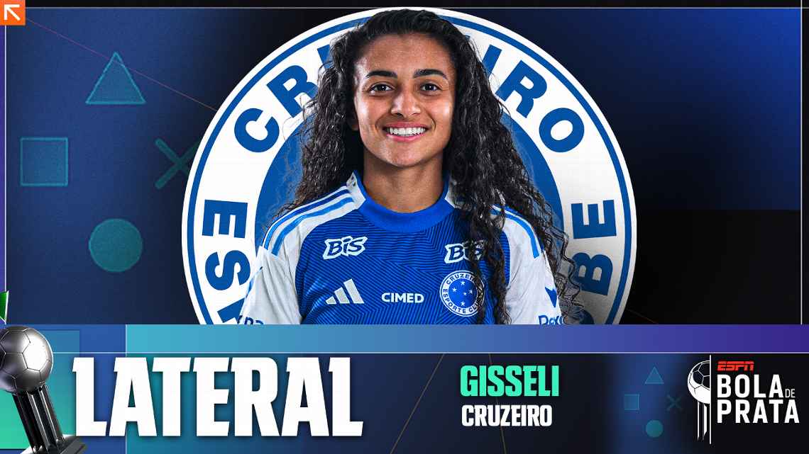Prêmio ESPN Bola de Prata: Polivalente, Gisseli brilha pelo Cruzeiro e leva Bola de Prata como lateral