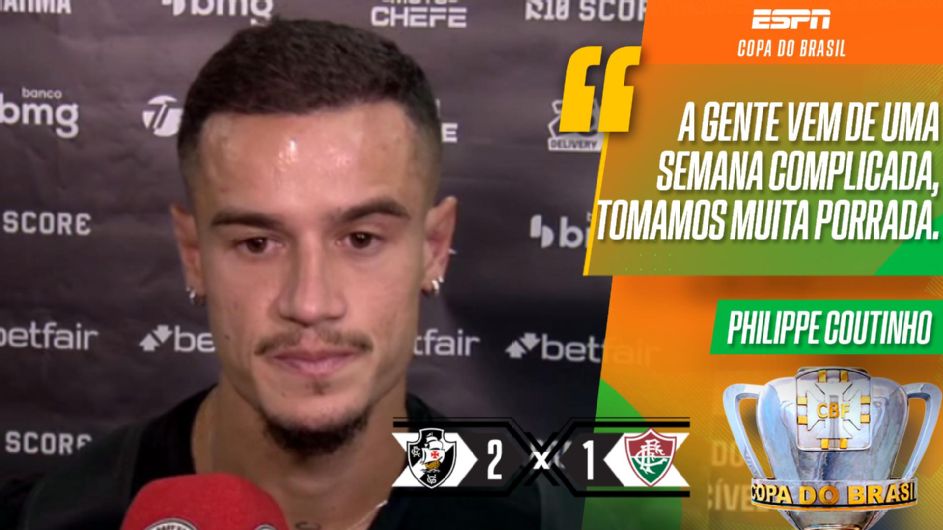 Coutinho fala em ‘guerra’ na Copa do Brasil e desabafa por mês complicado do Vasco: ‘Vem muita porrada de fora…’
