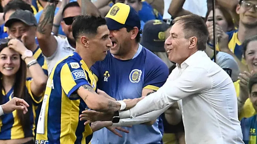 El mensaje de despedida de Di María a Holan en Central: “Gracias por tus enseñanzas”